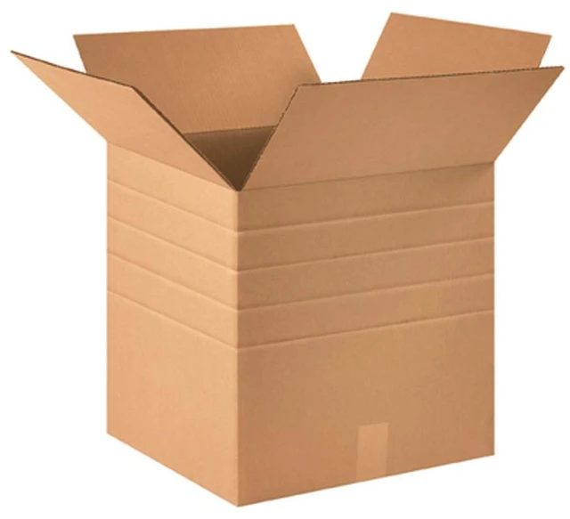 Main image of MD161616 Multi-Depth Corrugated Cardboard 16" L x 16" W x 16" H, Kraft, for Shipping, Packing and Moving (Pack of 10)