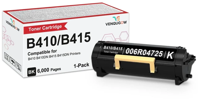 Main image of B410 B415 Black Toner Cartridges 006R04725 High Yield 6,000 Pages 1-Pack Compatible for Xerox Genuine B410 B410/DN VersaLink B415 B415/DN Printers with New Chip