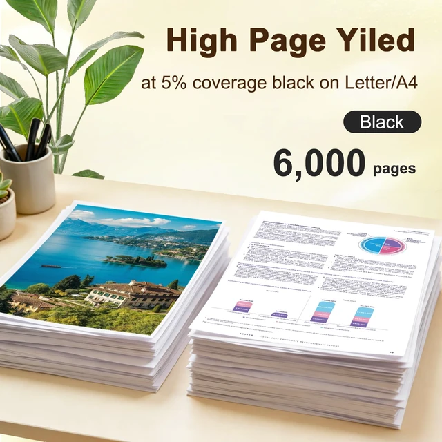 Alt view image 3 of 6 - B410 B415 Black Toner Cartridges 006R04725 High Yield 6,000 Pages 1-Pack Compatible for Xerox Genuine B410 B410/DN VersaLink B415 B415/DN Printers with New Chip