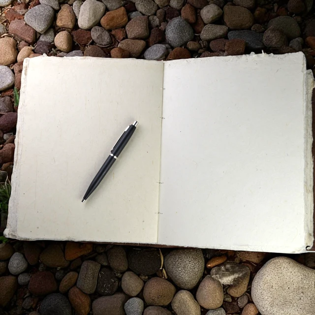 Alt view image 2 of 6 - Everest Explorer Heritage Leather Journal, Extra Large Deluxe vintage 8x10" leather-bound notebook, heavyweight tree-free lokta paper, writer gift made in the Himalayas of Nepal