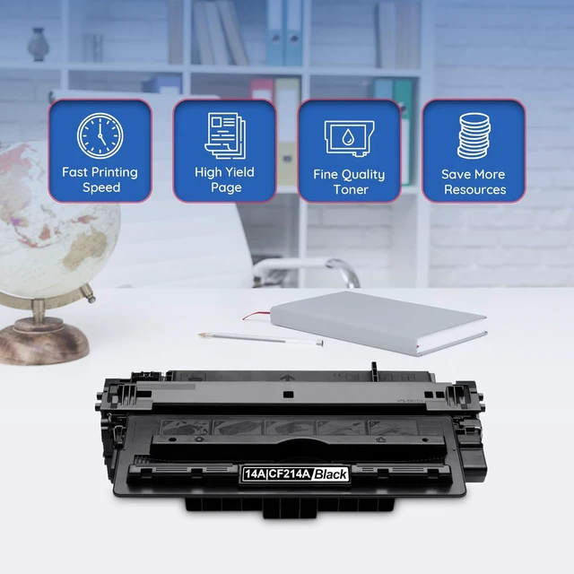 Alt view image 7 of 7 - CF214A 14A Black Toner Cartridge High Yield 1PK Replacement for HP 14A 14A CF214A Toner with CHIP for Laser Enterprise 700 M712dn M712n M712xh Laser Enterprise MFP M725dn M725f M725z M725z+ Toner