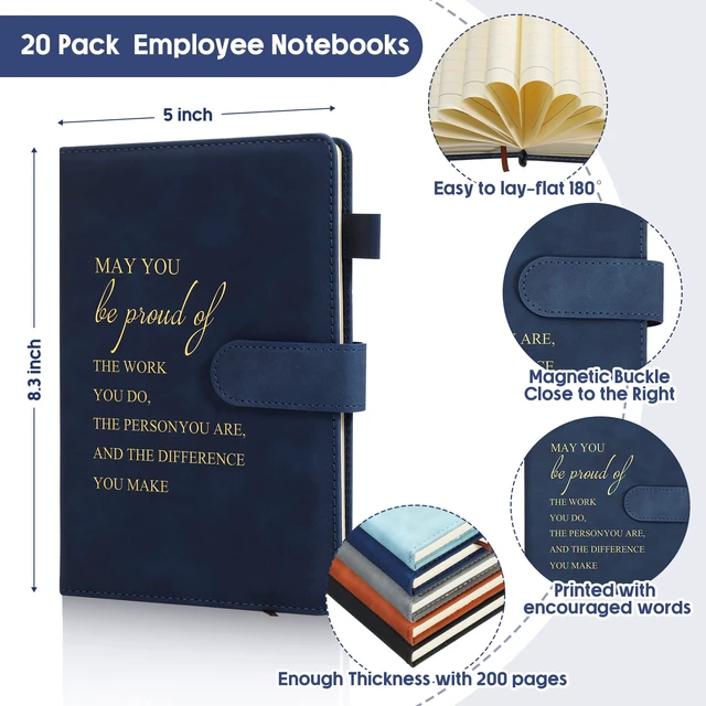 Alt view image 2 of 6 - 20 Pcs Housekeeping Appreciation Notebook Gifts, 5 Color, Proud A5 Thank You Notebooks with Pens, Employee Appreciation Gifts for Dsp Evs Pharmacist Team Coworker Teachers Volunteer