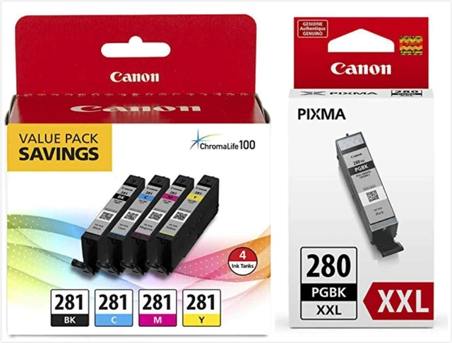 Main image of CLI-281 BKCMY 4-Color Ink Tank Value Pack PGI-280 XXL Pigment Black Ink Tank