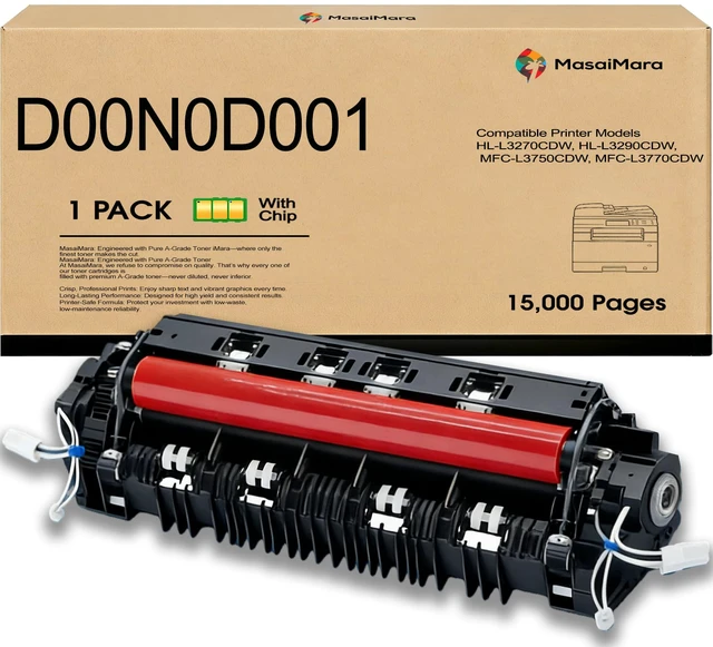 Main image of 120V 110V Voltage D00N0D001 Fuser Unit Replacement Kit Fits for Brother HL-L3270CDW HL-L3290CDW MFC-L3750CDW MFC-L3770CDW Printers - 150,000 Pages High Yield