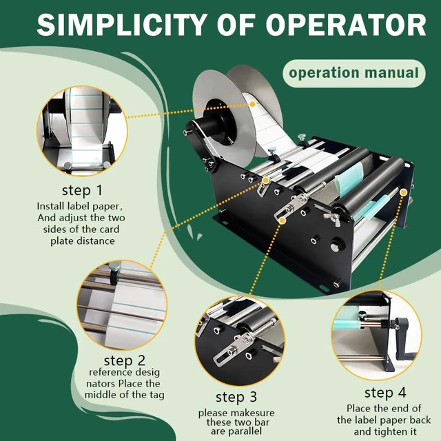 Alt view image 5 of 7 - Manual Round Bottle Labeling Machine Beer Cans Wine Adhesive Sticker Labeler Label Dispenser Machine Packing Machine
