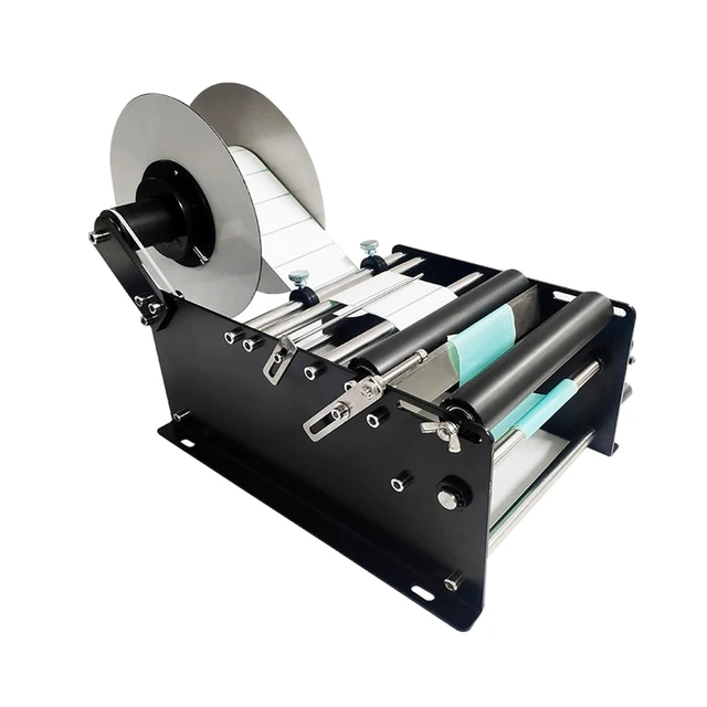 Alt view image 7 of 7 - Manual Round Bottle Labeling Machine Beer Cans Wine Adhesive Sticker Labeler Label Dispenser Machine Packing Machine