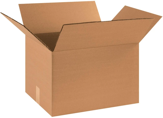 Main image of Double Wall Shipping Boxes Medium 18"L x 14"W x 12"H 15-Pack - Corrugated Cardboard for Moving, Mailing, Packing, Packaging and Storage