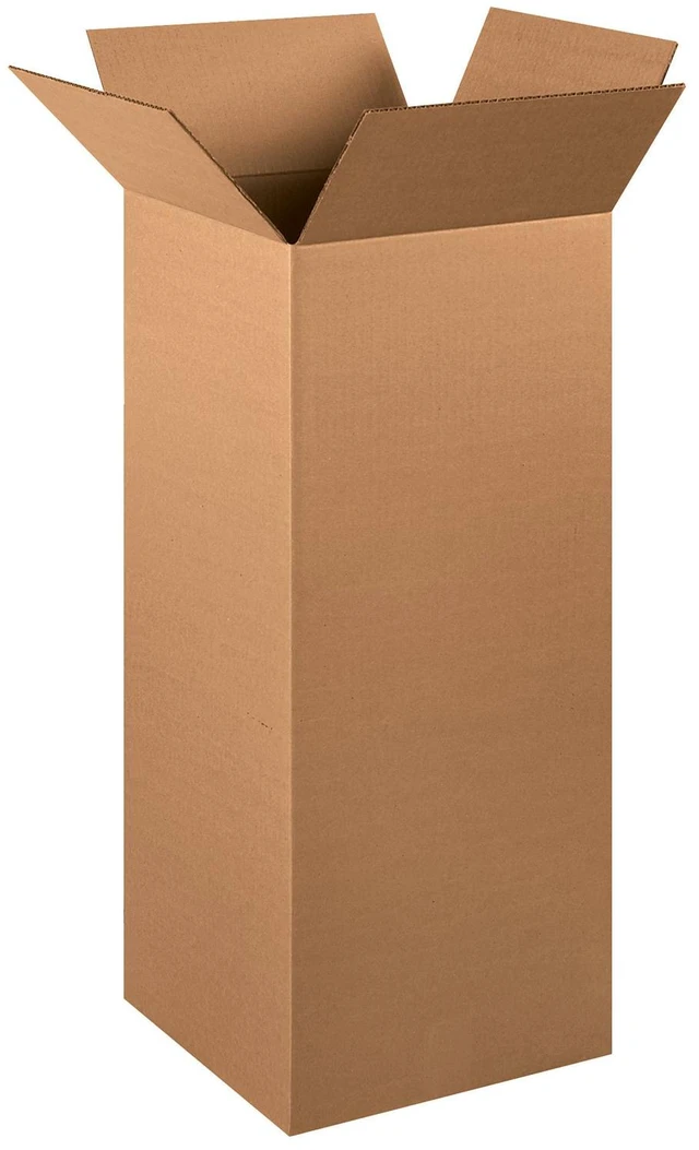 Main image of Shipping Boxes Tall 12"L x 12"W x 30"H 15-Pack - Corrugated Cardboard for Moving, Mailing, Packing, Packaging and Storage
