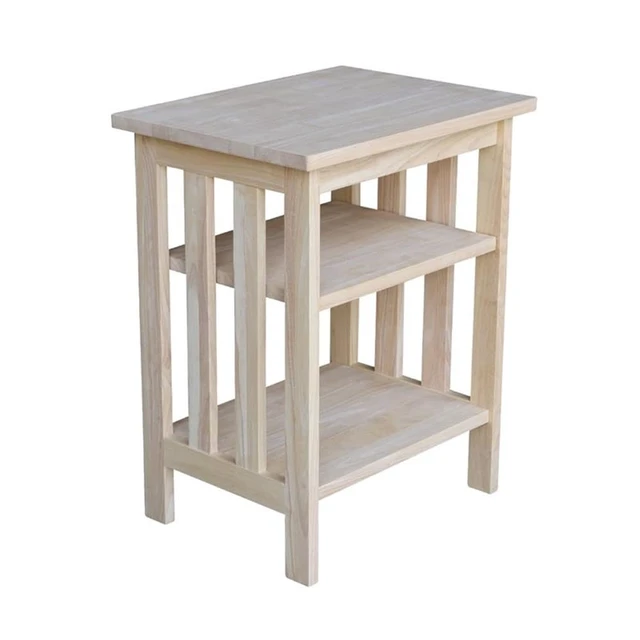 Alt view image 2 of 7 - International Concepts Mission Printer Stand, Unfinished