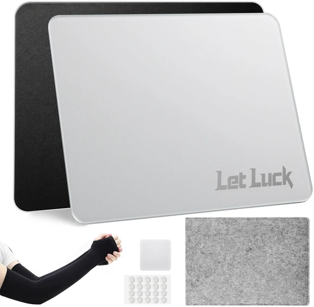 Main image of Glass Gaming Mouse Pad,Ultra-Smooth Micro-Etched Surface 15.7"x11.8", Professional Esport Tempered Glass, Non-Slip Silicone Base, Equipped with Gaming Arm Sleeve and Portable Bag