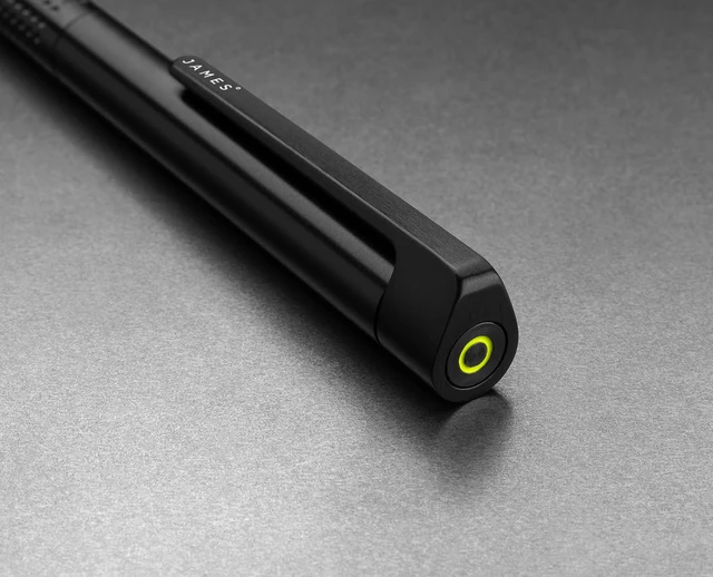 Alt view image 4 of 7 - Bolen EDC Twist-Retractable Pen, Slim Machined Stainless Steel Barrel Designed for Daily Carry, Black