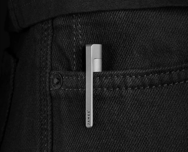 Alt view image 6 of 7 - Bolen EDC Twist-Retractable Pen, Slim Machined Stainless Steel Barrel Designed for Daily Carry, Black