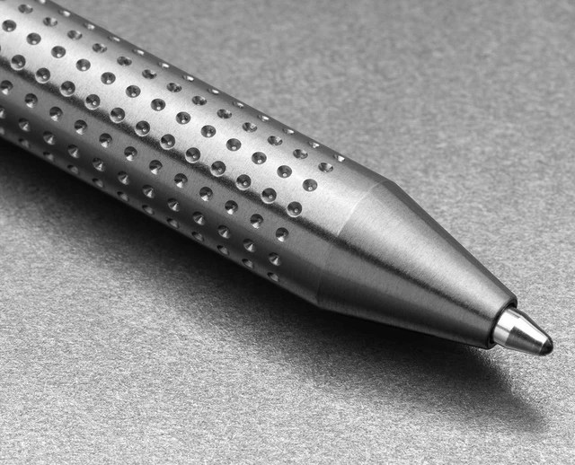 Alt view image 3 of 7 - Bolen EDC Twist-Retractable Pen, Slim Machined Stainless Steel Barrel Designed for Daily Carry, Stainless