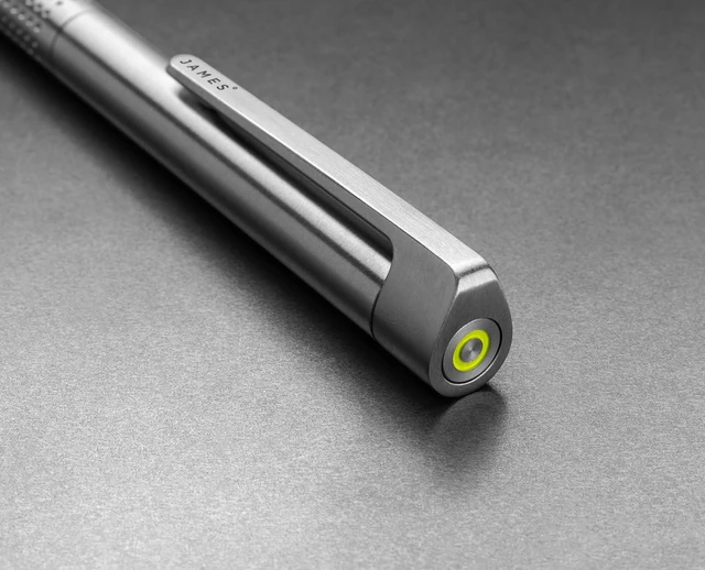 Alt view image 4 of 7 - Bolen EDC Twist-Retractable Pen, Slim Machined Stainless Steel Barrel Designed for Daily Carry, Stainless