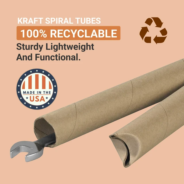 Alt view image 3 of 4 - Cardboard Tubes 24x2x2 with Foldable Ends, 50-Pack Cardboard Tubes 24"L x 2"W x 2"H with Foldable Ends for Posters, Blueprints, Artwork & Storage, 50-Pack
