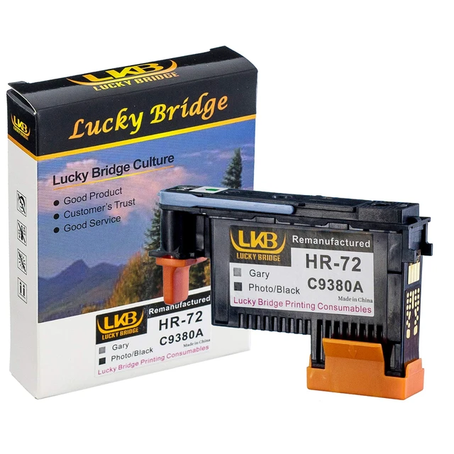 Alt view image 5 of 7 - Remanufactured HP72 printheads C9380A C9383A C9384A New Updated Chips Replacement for HP Designjet T610 T620 T770 T790 T1100 T1120 1200 T1300 T2300 (1MK/Y+1C/M+1PK/G)- 1 Set 3PK -US