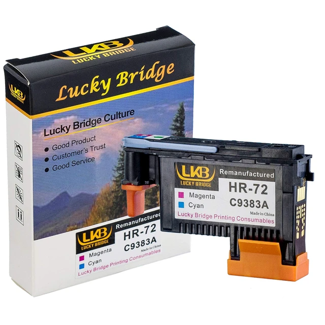Alt view image 4 of 7 - Remanufactured HP72 printheads C9380A C9383A C9384A New Updated Chips Replacement for HP Designjet T610 T620 T770 T790 T1100 T1120 1200 T1300 T2300 (1MK/Y+1C/M+1PK/G)- 1 Set 3PK -US