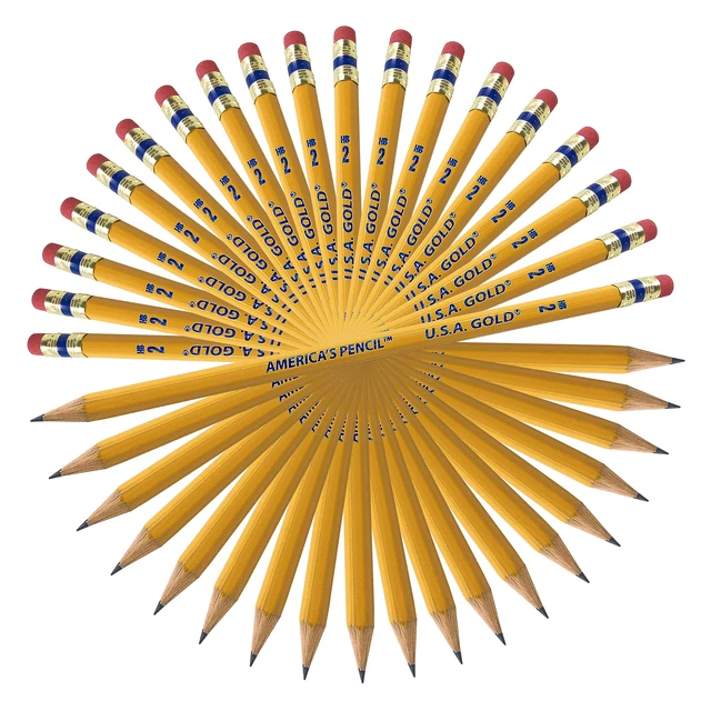 Alt view image 4 of 4 - USA Gold School Box 500ct #2HB Yellow Pencils