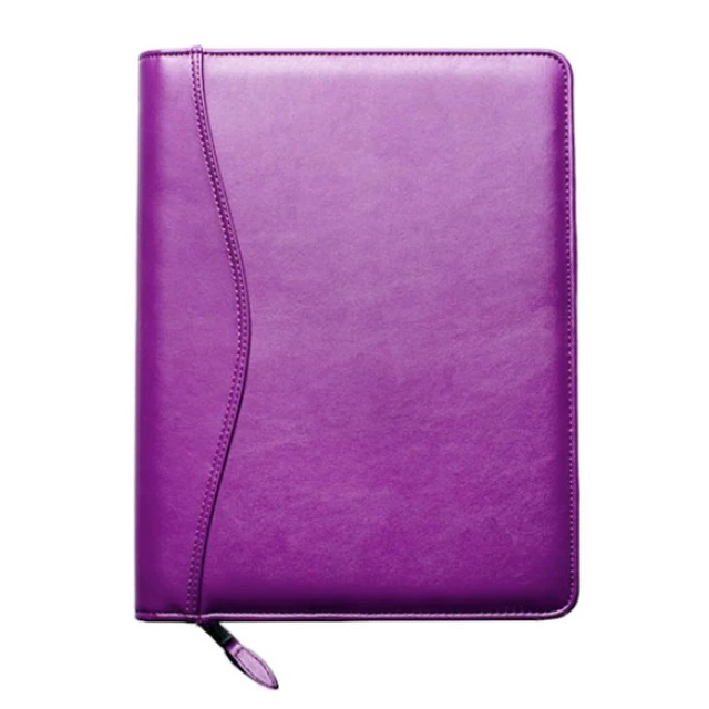Main image of 7 Ring Loose Leaf Executive Size Cover, Fits 8 1/2 x 11 Size Pages, Plum Faux Leather