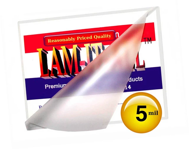 Alt view image 3 of 3 - Thermal Laminating Pouches 5 Mil Map Size 18 x 24, 50/Pack 18x24 Heat Laminates as large as 17.75 x 23.75 Sheets, Clear Glossy Finish Both Sides, +1 Carrier