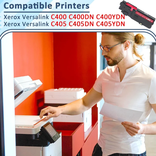 Alt view image 2 of 7 - C400 Toner Cartridge Replacement for Xerox Versalink C400/C405,4800~5000 Pages 106R03512 106R03513 106R03514 106R03515 High Yield Ink Cartridge for C405/YDN C400/DN Color Multifunction Printer(4 Pack)
