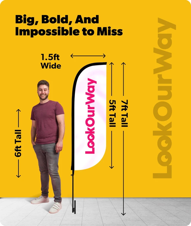 Alt view image 3 of 7 - Real Estate Themed Feather Flag Pole Kit 3 Pack - 5 Feet Tall Now Leasing Advertising Flags with 3 Banners, 3 Pole Sets, and 3 Ground Spikes (Now Leasing Yellow 10M500007)