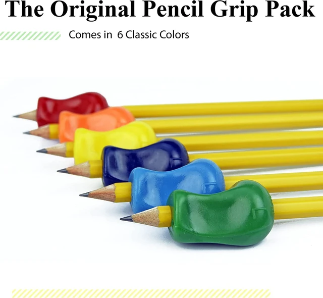 Alt view image 4 of 7 - Original Pencil Gripper, Universal Ergonomic Writing Aid For Righties And Lefties, Colorful Pencil Grippers, Assorted Colors, 36 Count - TPG-11136