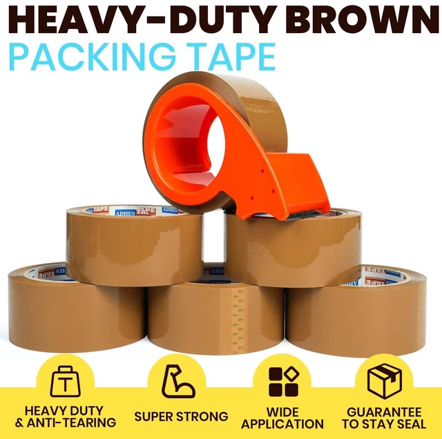 Alt view image 4 of 7 - Brown Packing Tape with Dispenser, 1.88 Inch x 55 Yards 36 Rolls Heavy Duty Shipping Tape for Moving Boxes, Packaging and Storage, Strong Adhesive