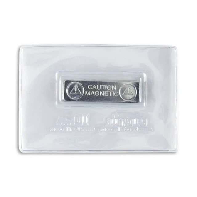 Alt view image 2 of 3 - Clear Vinyl Magnetic Badge Holder - Vertical or Horizontal, Credit Card Sized, (3x2 inch) - 25 Pack