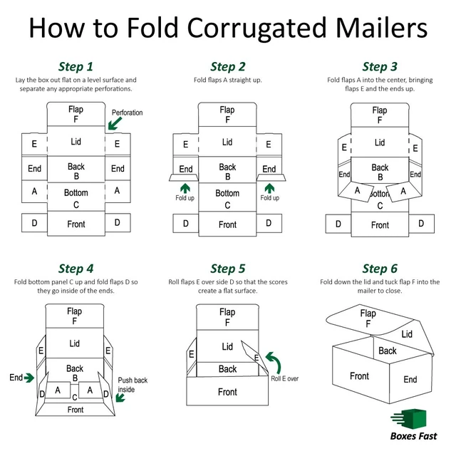Alt view image 3 of 6 - BFMLR7 Corrugated Cardboard Mailers, 12" x 3 1/2" x 3", Tuck Top One-Piece, Die-Cut Shipping Cartons, Large Mailing, 3" Height, 12" Length, 3.5" Width, White (Pack of 50)