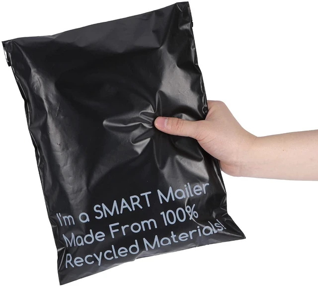Main image of 10x13 Recycled Poly Mailers - 200 Pack of Black Eco-Friendly Packaging Mailing Bags Recyclable & Sustainable, Cute & Stylish Small Business Supplies 2.5 Mil Thick - 200 Pack
