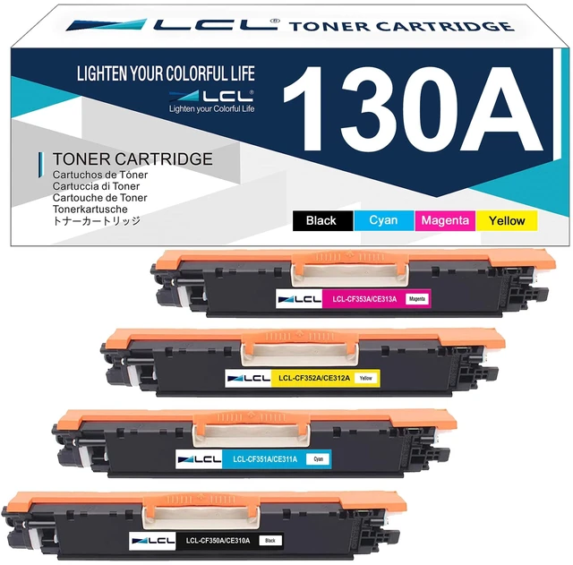 Main image of 130A Toner Cartridge Set High Yield Replacement for HP 130A CF350A CF351A CF352A CF353A Compatible with HP Color LaserJet Pro MFP M176 M176FN M177 M177FW M176n Printer (Black Cyan Magenta Yellow)