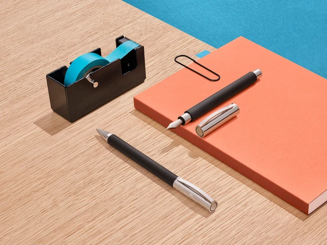 Alt view image 4 of 4 - Ambition Fountain Pen, Black Resin - Fine