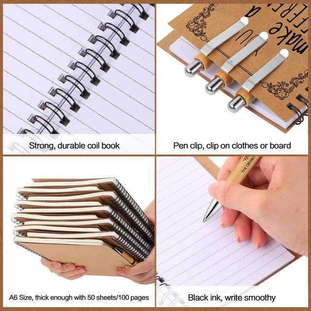 Alt view image 4 of 6 - 50 Sets Employee Appreciation Gift Bulk Starfish Story Notebook Set Inspirational A5 Spiral Journal with Bamboo Pens for Coworker Staff Office Gifts