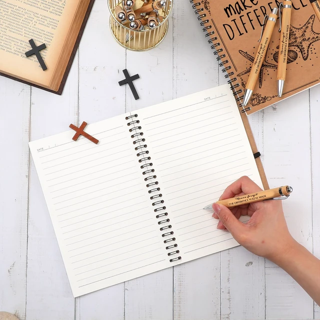 Alt view image 6 of 6 - 50 Sets Employee Appreciation Gift Bulk Starfish Story Notebook Set Inspirational A5 Spiral Journal with Bamboo Pens for Coworker Staff Office Gifts