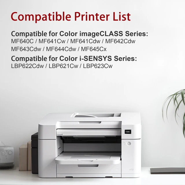 Alt view image 3 of 7 - 067 Toner Cartridges 4 Pack for Canon MF654Cdw MF656Cdw LBP632Cdw 067 toner cartridge set 4 pack for Canon MF651Cw MF653Cdw MF654Cdw MF656Cdw LBP632Cdw and LBP633Cdw printers