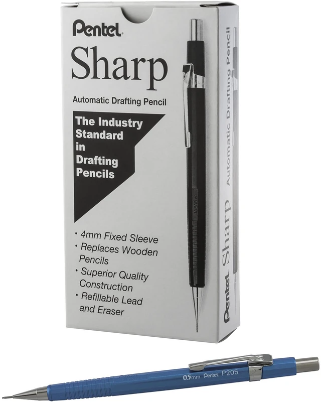 Main image of Sharp Mechanical Pencil, (0.5mm), Metallic Blue Barrel, Box of 12 Pencils (P205MC)