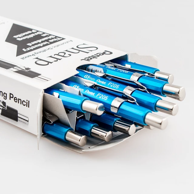 Alt view image 2 of 7 - Sharp Mechanical Pencil, (0.5mm), Metallic Blue Barrel, Box of 12 Pencils (P205MC)