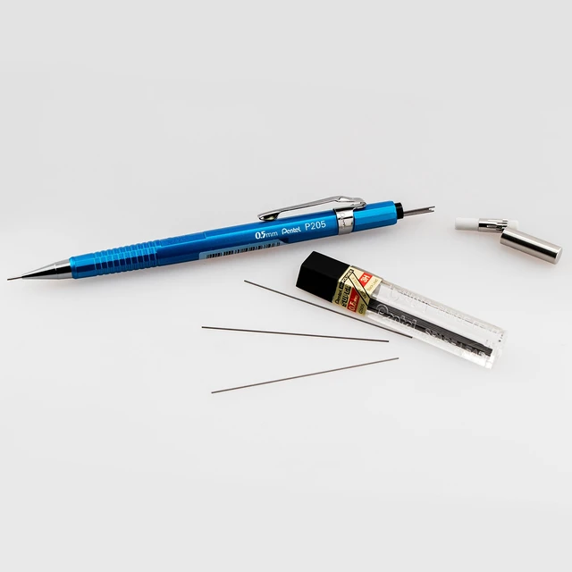 Alt view image 6 of 7 - Sharp Mechanical Pencil, (0.5mm), Metallic Blue Barrel, Box of 12 Pencils (P205MC)