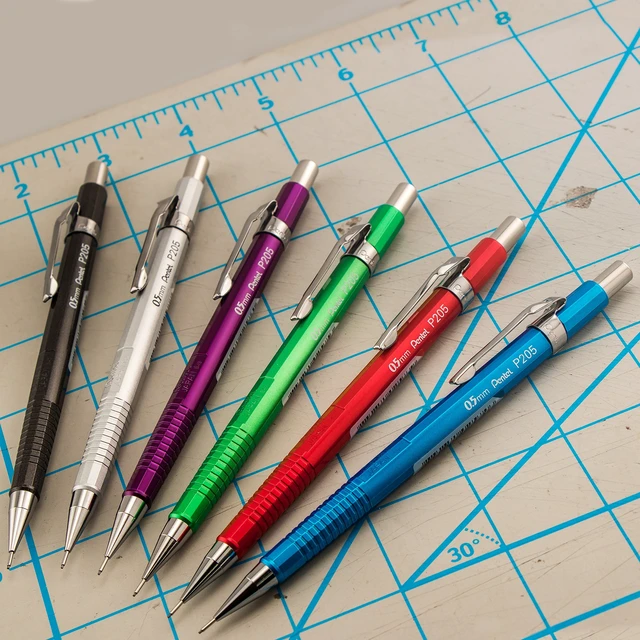 Alt view image 7 of 7 - Sharp Mechanical Pencil, (0.5mm), Metallic Blue Barrel, Box of 12 Pencils (P205MC)