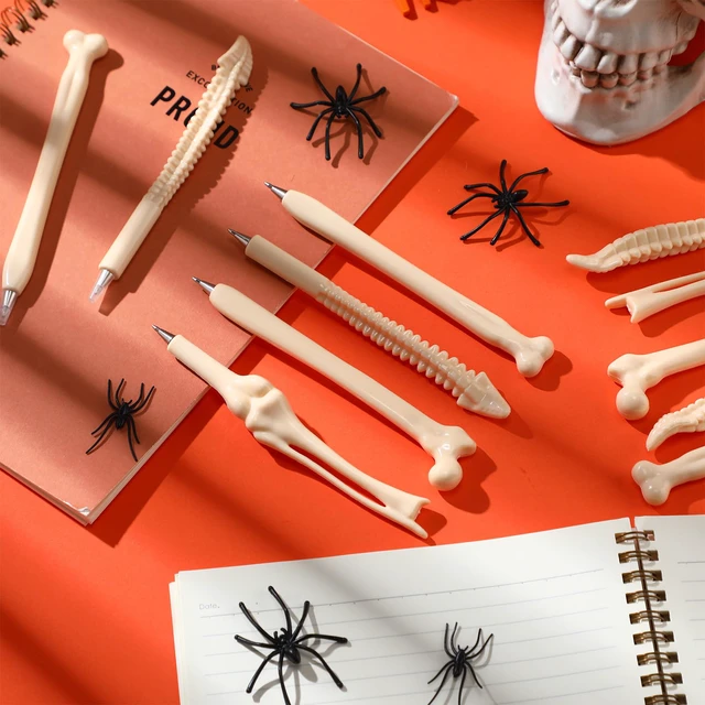 Alt view image 4 of 7 - 200 Pieces Black Ink Bone Shape Ballpoint Pens Doctor Nurse Gifts Funny Novelty Bone Ballpoint Pens, Men Doctor Nurse Medical Party Crazy Student Gift, Halloween Thanksgiving Supplies
