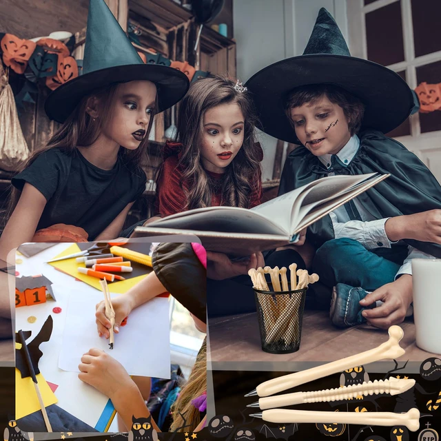 Alt view image 3 of 7 - 200 Pieces Black Ink Bone Shape Ballpoint Pens Doctor Nurse Gifts Funny Novelty Bone Ballpoint Pens, Men Doctor Nurse Medical Party Crazy Student Gift, Halloween Thanksgiving Supplies
