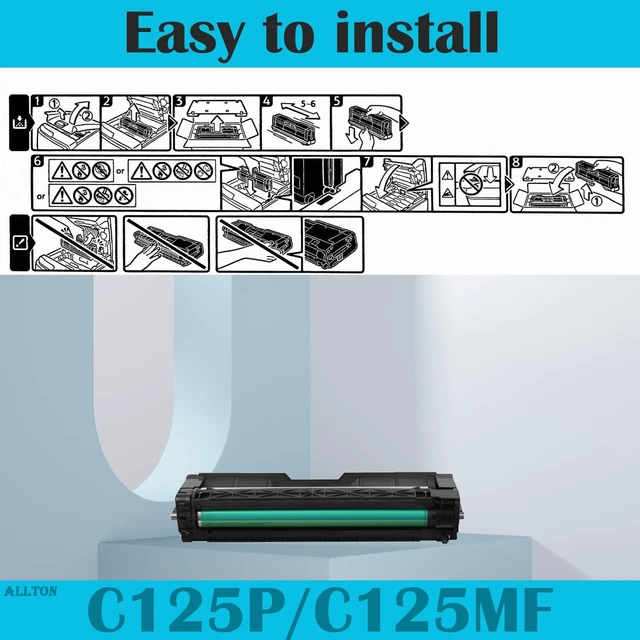 Alt view image 3 of 6 - C125 P & C125MF 434060 Black Toner Cartridge Compatible Ricoh C125P Black Toner Cartridge Replacement for Ricoh C125 P & C125MF Printer(1-Pack)