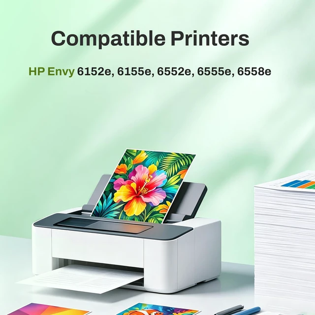 Alt view image 3 of 7 - 68e Black and Color Ink Cartridges Replacement for HP 68 Ink Cartridge Combo Pack for HP Envy 6152e, 6155e, 6552e, 6555e, 6558e Printers (2 Pack, 1 Black, 1 Tri-Color)