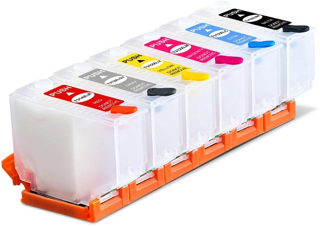 Main image of Empty CISS System Refillable Ink Cartridge Kit - Compatible with XP-15000 XP-15010 XP-15080 - with Disposable Chip - for Sublimation Printing