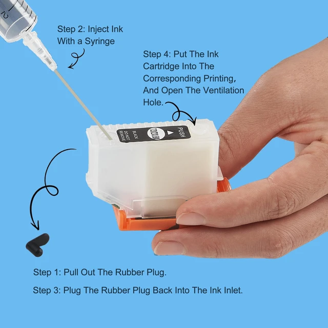 Alt view image 4 of 6 - Empty CISS System Refillable Ink Cartridge Kit - Compatible with XP-15000 XP-15010 XP-15080 - with Disposable Chip - for Sublimation Printing