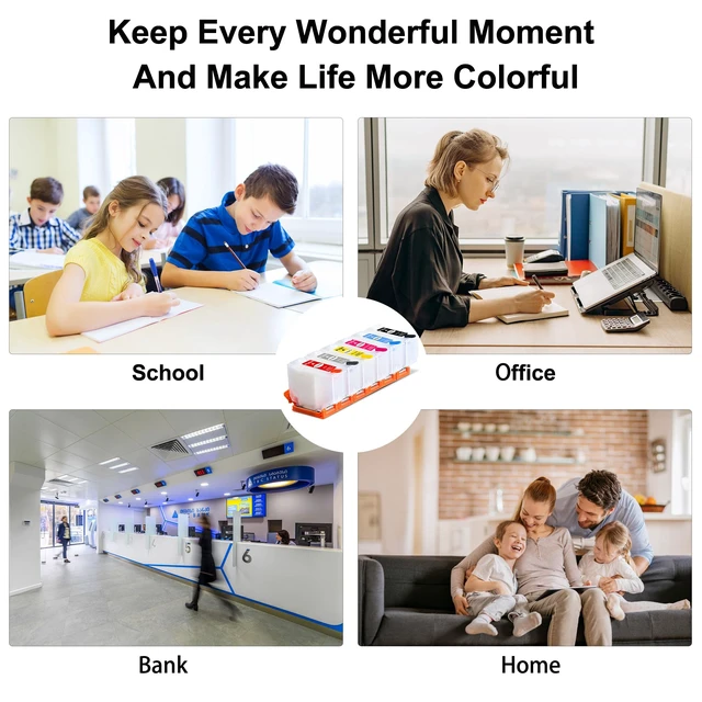 Alt view image 6 of 6 - Empty CISS System Refillable Ink Cartridge Kit - Compatible with XP-15000 XP-15010 XP-15080 - with Disposable Chip - for Sublimation Printing