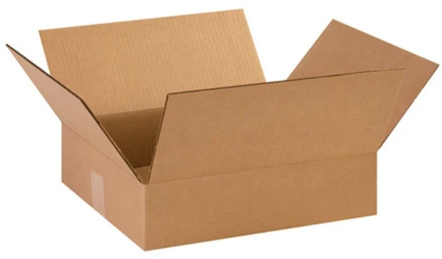 Main image of Shipping Boxes Flat 14.375"L x 12.5"W x 3.5"H 25-Pack - Corrugated Cardboard for Moving, Mailing, Packing, Packaging and Storage