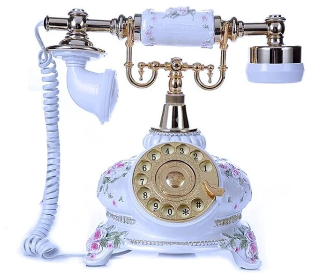 Main image of Rotary Dial Telephone Retro Old Fashioned Landline Phones with Classic Metal Bell,Corded Phone for Home and Decor