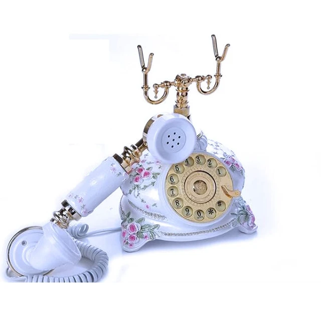 Alt view image 3 of 7 - Rotary Dial Telephone Retro Old Fashioned Landline Phones with Classic Metal Bell,Corded Phone for Home and Decor